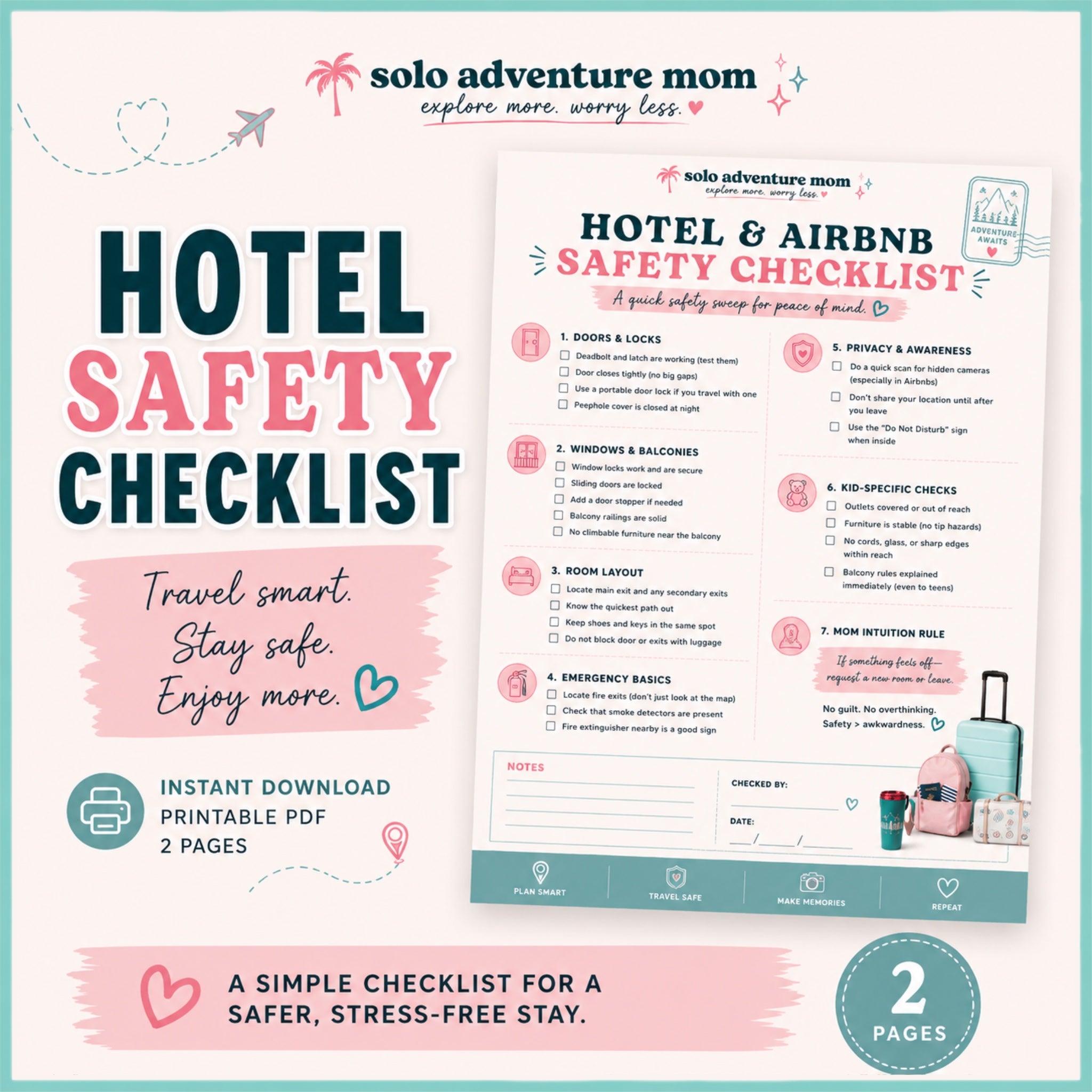 FREE: Hotel & AirBnB Safety Checklist